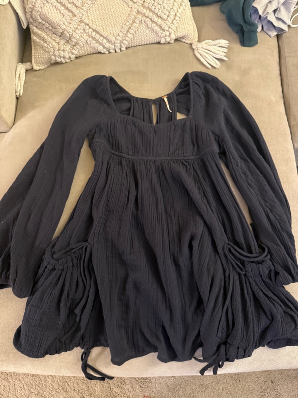 Free People Clea Mini Dress Black - Picture 5 of 11
